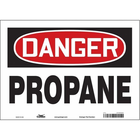 Safety Sign, 10 in Height, 14 in Width, Vinyl, Horizontal Rectangle, English, 470V65 MPN:470V65