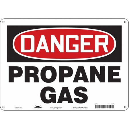 Safety Sign, 10 in Height, 14 in Width, Aluminum, Horizontal Rectangle, English, 470V67 MPN:470V67