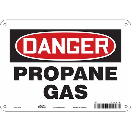 Safety Sign, 7 in Height, 10 in Width, Polyethylene, Vertical Rectangle, English, 470V70 MPN:470V70