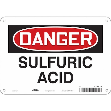Safety Sign, 7 in Height, 10 in Width, Aluminum, Vertical Rectangle, English, 470V74 MPN:470V74