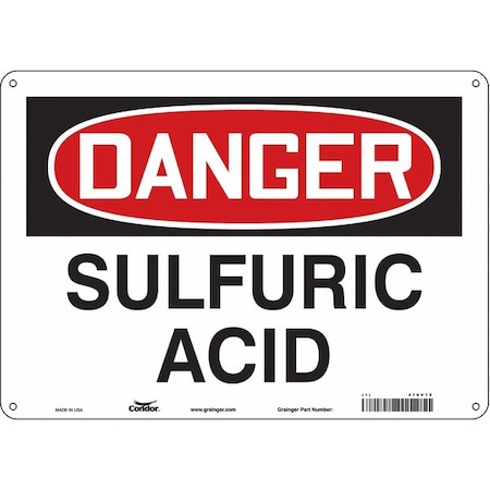 Safety Sign, 10 in Height, 14 in Width, Aluminum, Horizontal Rectangle, English, 470V75 MPN:470V75