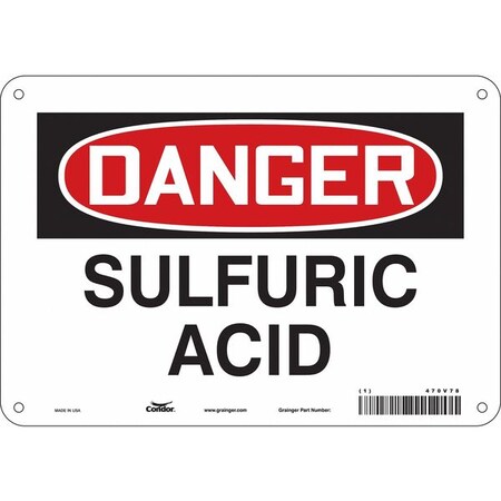 Safety Sign, 7 in Height, 10 in Width, Polyethylene, Vertical Rectangle, English, 470V78 MPN:470V78