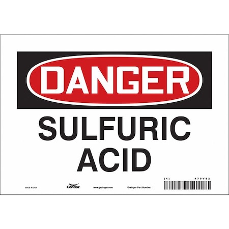Safety Sign, 7 in Height, 10 in Width, Vinyl, Vertical Rectangle, English, 470V82 MPN:470V82