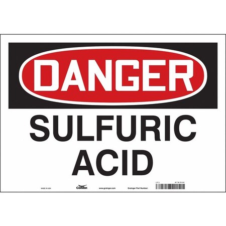 Safety Sign, 14 in H, 20 in W, Vinyl, Horizontal Rectangle, English, 470V84 MPN:470V84