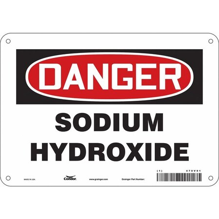 Safety Sign, 7 in Height, 10 in Width, Aluminum, Vertical Rectangle, English, 470V91 MPN:470V91