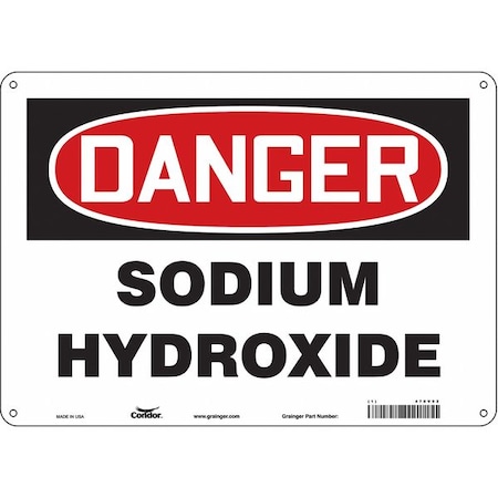 Safety Sign, 10 in Height, 14 in Width, Aluminum, Horizontal Rectangle, English, 470V92 MPN:470V92