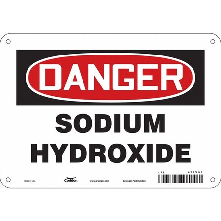 Safety Sign, 7 in Height, 10 in Width, Polyethylene, Vertical Rectangle, English, 470V93 MPN:470V93