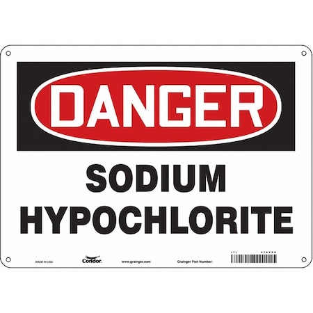 Safety Sign, 10 in Height, 14 in Width, Aluminum, Horizontal Rectangle, English, 470V98 MPN:470V98