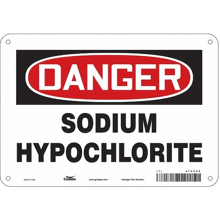 Safety Sign, 7 in Height, 10 in Width, Polyethylene, Vertical Rectangle, English, 470V99 MPN:470V99