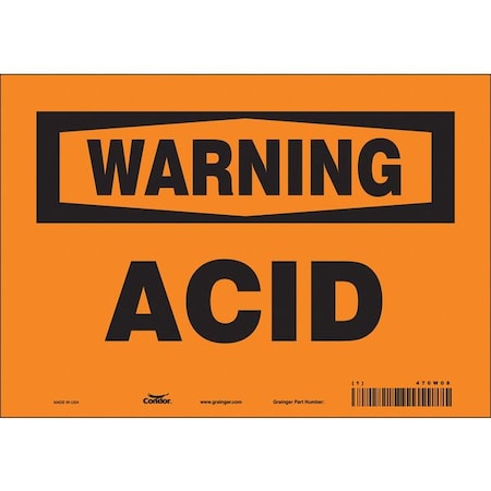 Safety Sign, 7 in Height, 10 in Width, Vinyl, Vertical Rectangle, English, 470W08 MPN:470W08