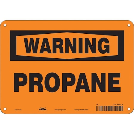 Safety Sign, 7 in Height, 10 in Width, Aluminum, Vertical Rectangle, English, 470W16 MPN:470W16