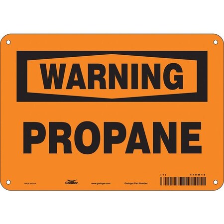 Safety Sign, 7 in Height, 10 in Width, Polyethylene, Vertical Rectangle, English, 470W19 MPN:470W19
