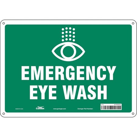 Emergency Eye Wash, 14 in W x 10 in H, Horizontal Rectangle, Polyethylene, 470X84 MPN:470X84