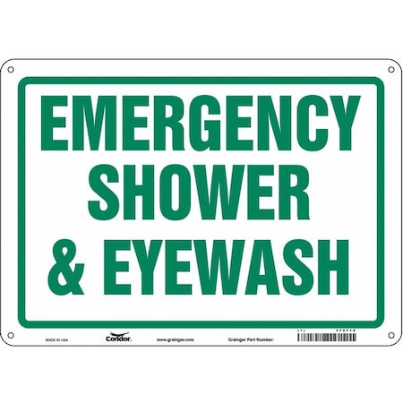Emergency Shower & Eyewash, 14 in W x 10 in H, Horizontal Rectangle, Polyethylene, 470Y10 MPN:470Y10