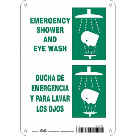 Emergency Shower And Eye Wash/Ducha De Emergencia Y Para Lavar Los Ojos, 7 in W x 10 in H, 470Y32 MPN:470Y32