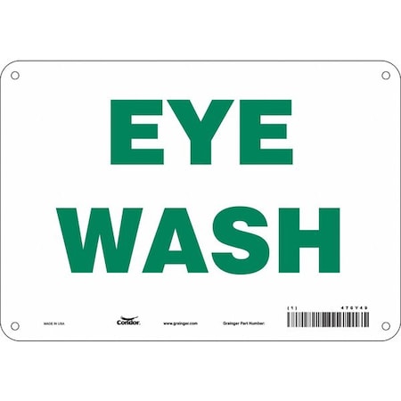 Eye Wash, 10 in W x 7 in H, Vertical Rectangle, Polyethylene, 470Y49 MPN:470Y49