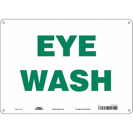 Eye Wash, 14 in W x 10 in H, Horizontal Rectangle, Polyethylene, 470Y50 MPN:470Y50