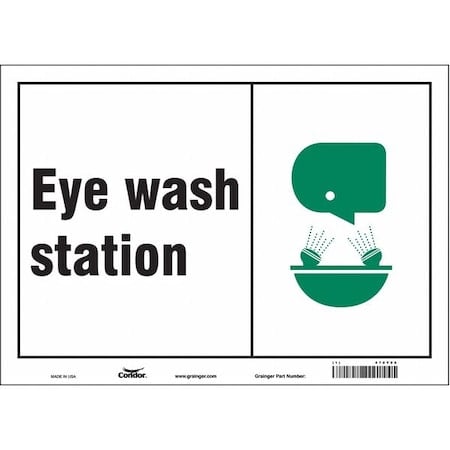Eye Wash Station, 14 in W x 10 in H, Horizontal Rectangle, Aluminum, 470Y96 MPN:470Y96
