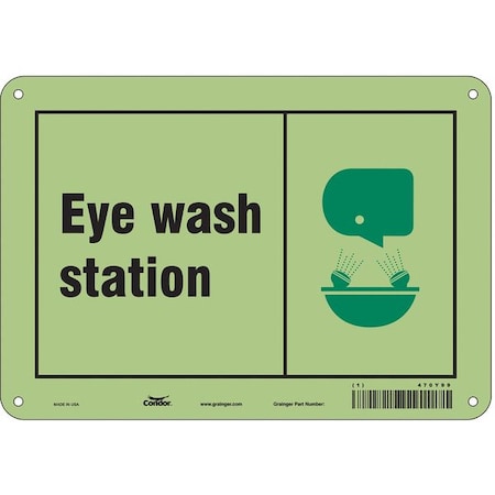 Eye Wash Station, 10 in W x 7 in H, Vertical Rectangle, Polyethylene, 470Y99 MPN:470Y99