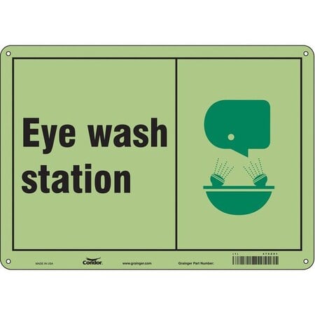 Eye Wash Station, 14 in W x 10 in H, Horizontal Rectangle, Polyethylene, 470Z01 MPN:470Z01