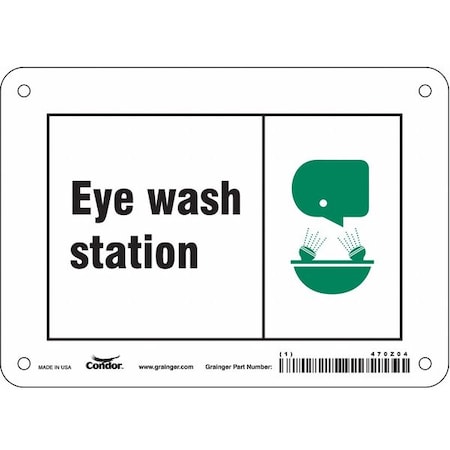 Eye Wash Station, 7 in W x 5 in H, Horizontal Rectangle, Polyethylene, 470Z04 MPN:470Z04