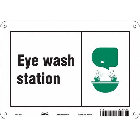 Eye Wash Station, 10 in W x 7 in H, Vertical Rectangle, Polyethylene, 470Z05 MPN:470Z05