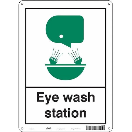 Eye Wash Station, 10 in W x 14 in H, Vertical Rectangle, Aluminum, 470Z12 MPN:470Z12