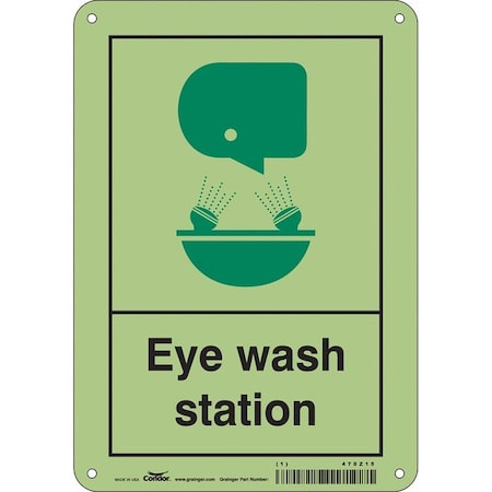 Eye Wash Station, 7 in W x 10 in H, Horizontal Rectangle, Polyethylene, 470Z15 MPN:470Z15