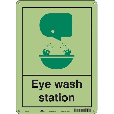 Eye Wash Station, 10 in W x 14 in H, Vertical Rectangle, Polyethylene, 470Z16 MPN:470Z16