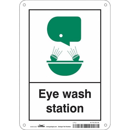 Eye Wash Station, 7 in W x 10 in H, Horizontal Rectangle, Polyethylene, 470Z20 MPN:470Z20