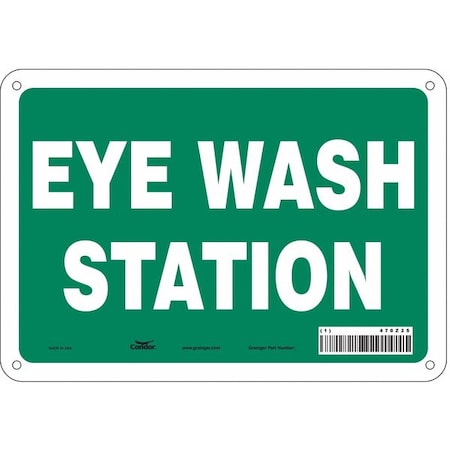 Eye Wash Station, 10 in W x 7 in H, Vertical Rectangle, Aluminum, 470Z25 MPN:470Z25