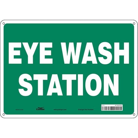 Eye Wash Station, 14 in W x 10 in H, Horizontal Rectangle, Aluminum, 470Z26 MPN:470Z26