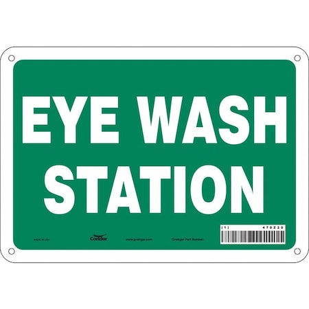 Eye Wash Station, 10 in W x 7 in H, Vertical Rectangle, Polyethylene, 470Z29 MPN:470Z29