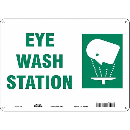 Eye Wash Station, 14 in W x 10 in H, Horizontal Rectangle, Polyethylene, 470Z39 MPN:470Z39
