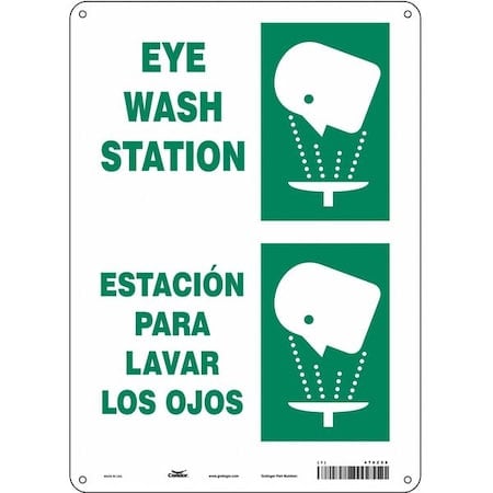 Eye Wash Station/Estacion Para Lavar Los Ojos, 10 in W x 14 in H, Rectangle, Polyethylene, 470Z50 MPN:470Z50