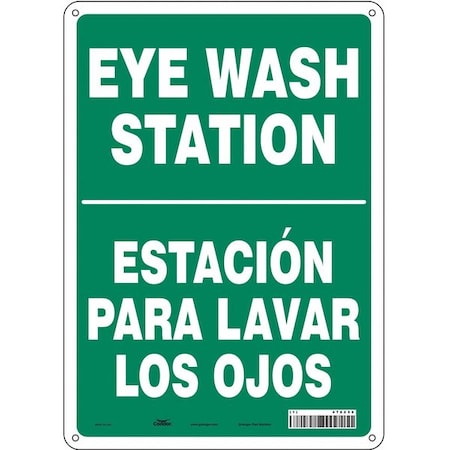 Eye Wash Station/Estacion Para Lavar Los Ojos, 10 in W x 14 in H, Rectangle, Polyethylene, 470Z56 MPN:470Z56