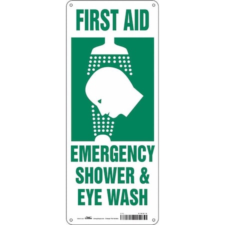 First Aid Emergency Shower & Eye Wash, Polyethylene, 17 in x 7 in, Mounting Holes MPN:470Z78