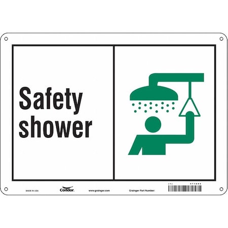 Safety Shower, 14 in W x 10 in H, Horizontal Rectangle, Polyethylene, 471A04 MPN:471A04