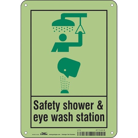 Safety Shower & Eye Wash Station, 7 in W x 10 in H, Horizontal Rectangle, Polyethylene, 471A26 MPN:471A26