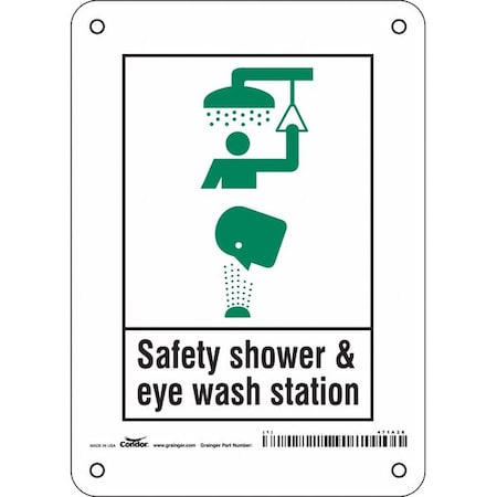 Safety Shower & Eye Wash Station, 5 in W x 7 in H, Vertical Rectangle, Polyethylene, 471A28 MPN:471A28