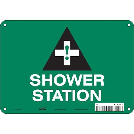 Shower Station, 10 in W x 7 in H, Vertical Rectangle, Aluminum, 471A47 MPN:471A47