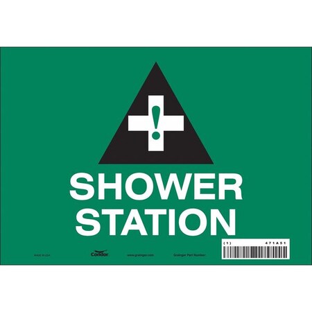 Shower Station, 10 in W x 7 in H, Vertical Rectangle, Vinyl, 471A51 MPN:471A51