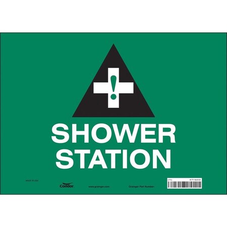 Shower Station, 14 in W x 10 in H, Horizontal Rectangle, Vinyl, 471A52 MPN:471A52