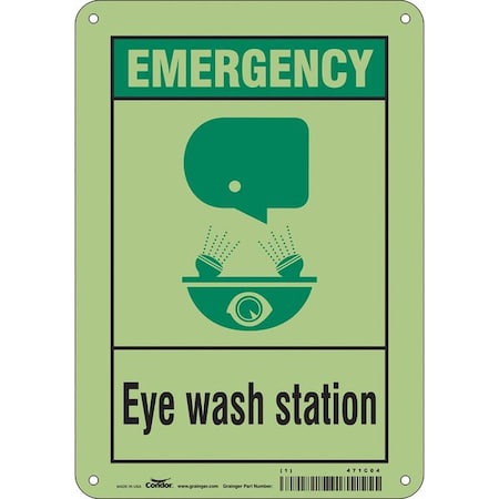 Emergency, Eye Wash Station, 7 in W x 10 in H, Horizontal Rectangle, Polyethylene, 471C04 MPN:471C04