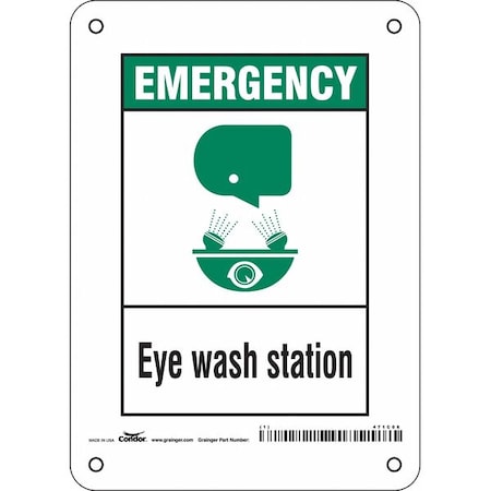Emergency, Eye Wash Station, 5 in W x 7 in H, Vertical Rectangle, Polyethylene, 471C06 MPN:471C06