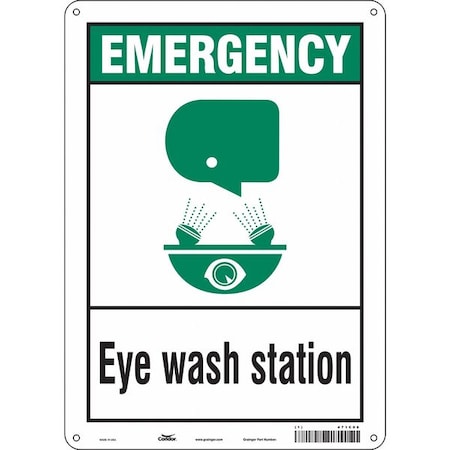 Emergency, Eye Wash Station, 10 in W x 14 in H, Vertical Rectangle, Polyethylene, 471C08 MPN:471C08