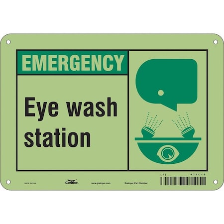 Emergency, Eye Wash Station, 10 in W x 7 in H, Vertical Rectangle, Polyethylene, 471C19 MPN:471C19