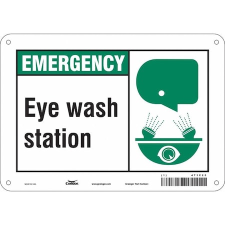 Emergency, Eye Wash Station, 10 in W x 7 in H, Vertical Rectangle, Polyethylene, 471C25 MPN:471C25