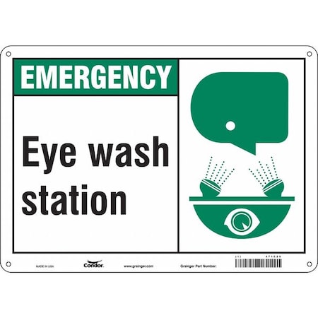 Emergency, Eye Wash Station, 14 in W x 10 in H, Horizontal Rectangle, Polyethylene, 471C26 MPN:471C26