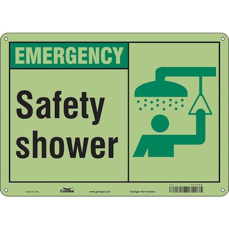 Emergency, Safety Shower, 14 in W x 10 in H, Horizontal Rectangle, Polyethylene, 471C68 MPN:471C68
